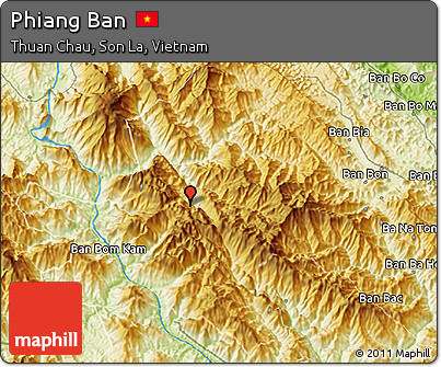 Physical 3D Map of Phiang Ban