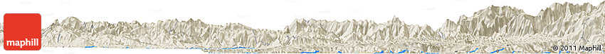 Shaded Relief Horizon Map of Houei San