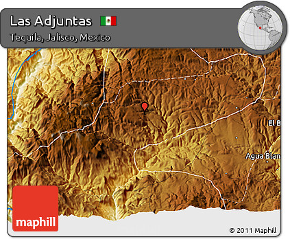Physical 3D Map of Las Adjuntas
