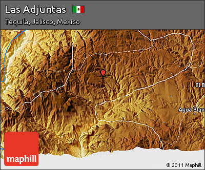 Physical 3D Map of Las Adjuntas
