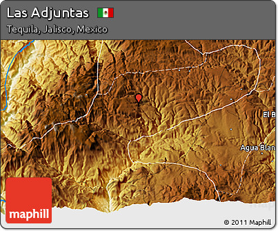 Physical 3D Map of Las Adjuntas