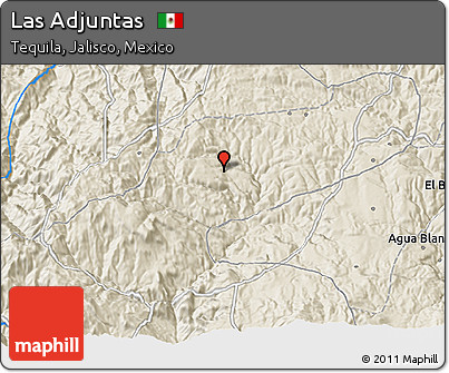 Shaded Relief 3D Map of Las Adjuntas