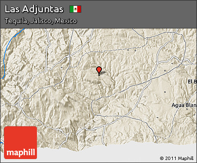 Shaded Relief 3D Map of Las Adjuntas