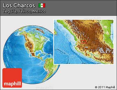 Physical Location Map of Los Charcos