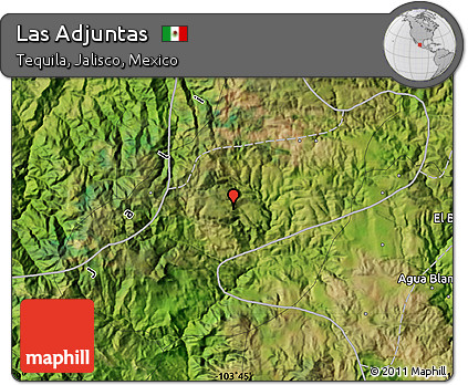 Satellite Map of Las Adjuntas
