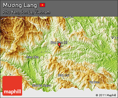 Physical 3D Map of Mương Lang