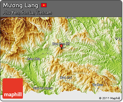 Physical 3D Map of Mương Lang