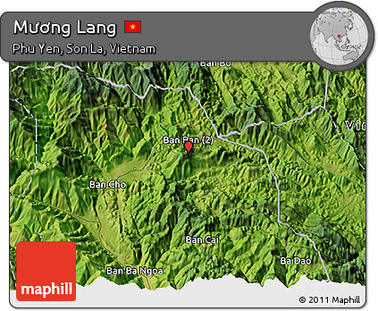 Satellite 3D Map of Mương Lang