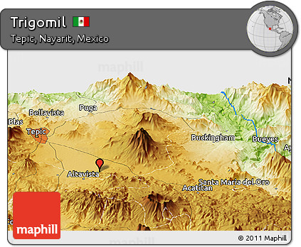 Physical Panoramic Map of Trigomil