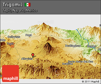 Physical Panoramic Map of Trigomil