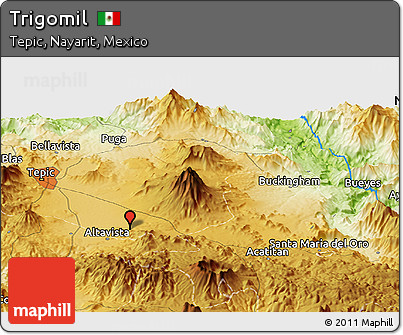 Physical Panoramic Map of Trigomil