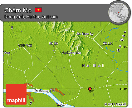 Physical Map of Châm Mo