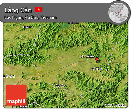 Satellite 3D Map of Làng Cân