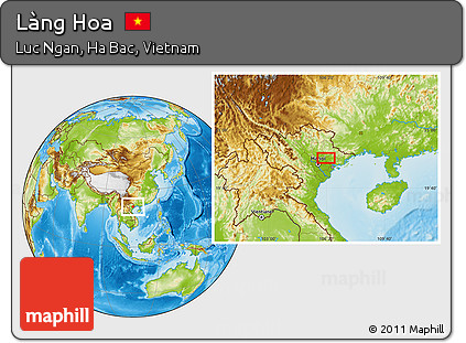 Physical Location Map of Làng Hoa