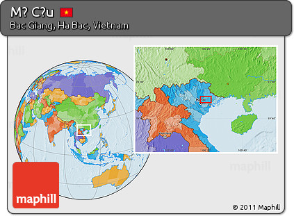 Political Location Map of Mỹ Cầu