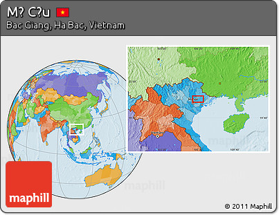 Political Location Map of Mỹ Cầu