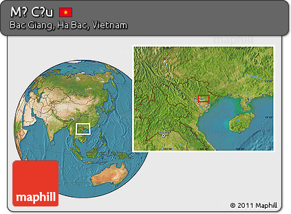 Satellite Location Map of Mỹ Cầu