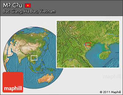 Satellite Location Map of Mỹ Cầu