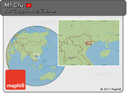 Savanna Style Location Map of Mỹ Cầu