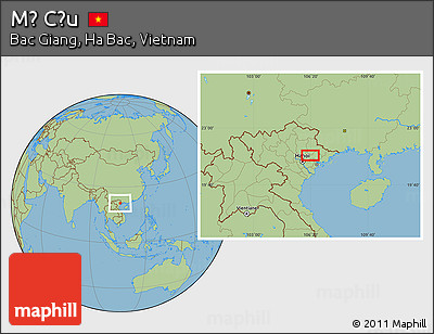 Savanna Style Location Map of Mỹ Cầu