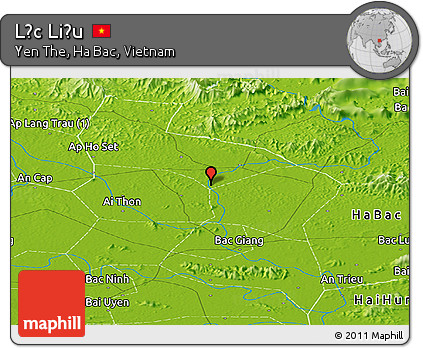 Physical Panoramic Map of Lục Liễu