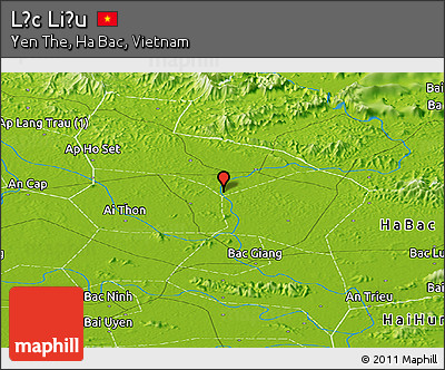 Physical Panoramic Map of Lục Liễu