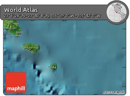 Satellite Map of the Area around 21° 23' 18" N, 106° 10' 30" W