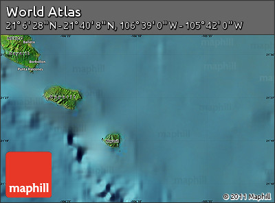 Satellite Map of the Area around 21° 23' 18" N, 106° 10' 30" W