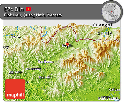 Physical 3D Map of Bắc Bin