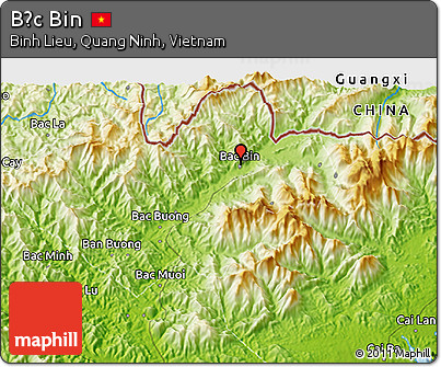 Physical 3D Map of Bắc Bin