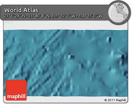 Satellite 3D Map of the Area around 21° 23' 18" N, 108° 43' 29" W