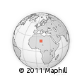 Outline Map of the Area around 21° 23' 18" N, 10° 16' 30" E, rectangular outline