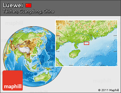 Physical Location Map of Lüewei