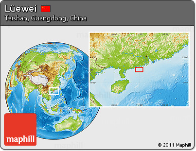Physical Location Map of Lüewei