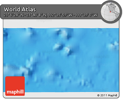Physical 3D Map of the Area around 21° 23' 18" N, 112° 7' 30" W