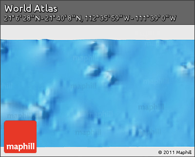 Physical 3D Map of the Area around 21° 23' 18" N, 112° 7' 30" W