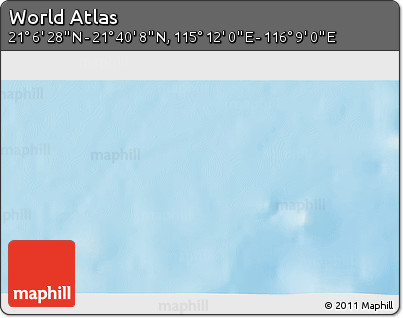 Physical 3D Map of the Area around 21° 23' 18" N, 115° 40' 30" E