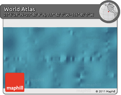 Satellite 3D Map of the Area around 21° 23' 18" N, 117° 13' 29" W
