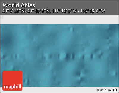 Satellite 3D Map of the Area around 21° 23' 18" N, 117° 13' 29" W