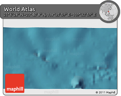 Satellite 3D Map of the Area around 21° 23' 18" N, 119° 4' 29" E