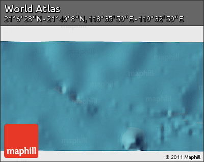 Satellite 3D Map of the Area around 21° 23' 18" N, 119° 4' 29" E