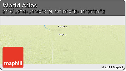 Physical Panoramic Map of the Area around 21° 23' 18" N, 11° 7' 30" E