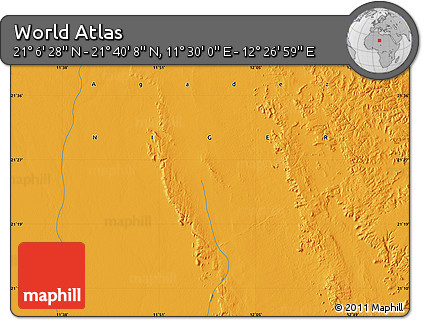 Political Map of the Area around 21° 23' 18" N, 11° 58' 29" E