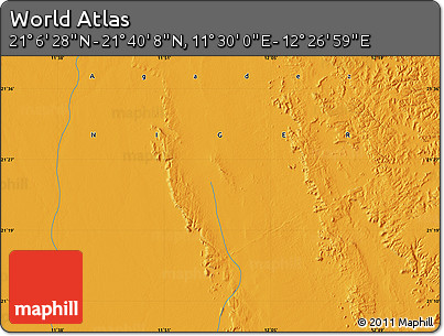 Political Map of the Area around 21° 23' 18" N, 11° 58' 29" E