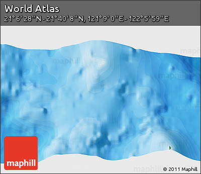 Political 3D Map of the Area around 21° 23' 18" N, 121° 37' 30" E