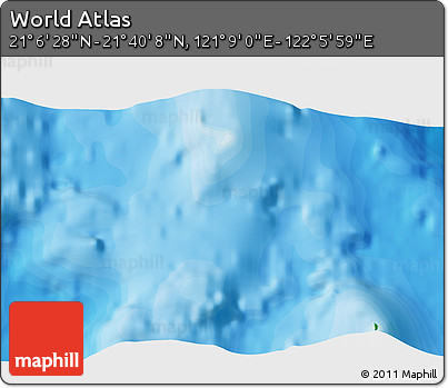 Political 3D Map of the Area around 21° 23' 18" N, 121° 37' 30" E