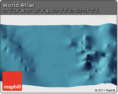 Satellite 3D Map of the Area around 21° 23' 18" N, 122° 28' 29" E
