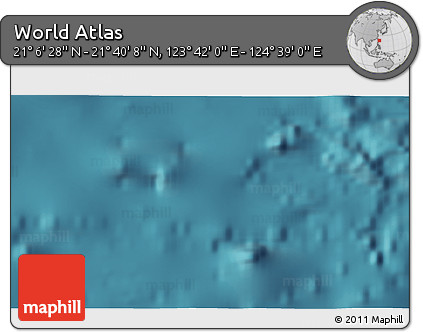 Satellite 3D Map of the Area around 21° 23' 18" N, 124° 10' 30" E
