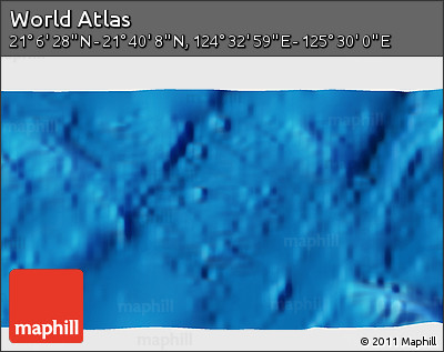 Physical 3D Map of the Area around 21° 23' 18" N, 125° 1' 30" E
