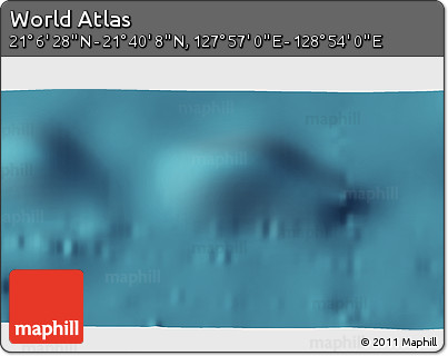 Satellite 3D Map of the Area around 21° 23' 18" N, 128° 25' 30" E